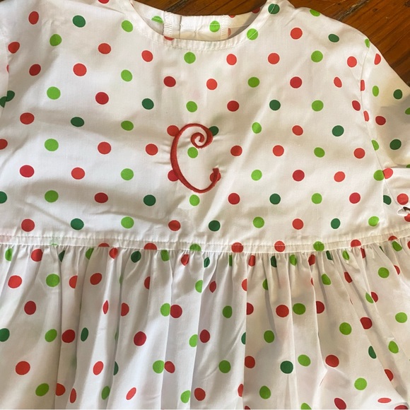 Kelly’s Kids Peplum Polka Dot Top & Green Matching Ruffle Pants Size 7/8 Medium - Picture 2 of 5